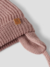 Lil’ Atelier Knit Hat - Nanson -Rosa/bindebånd